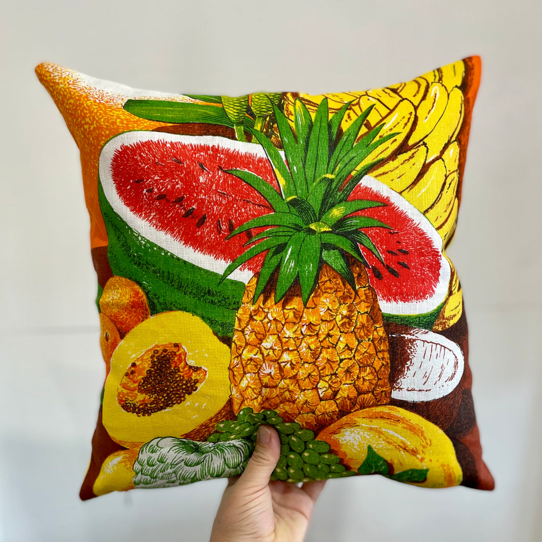 Tropical fruit vintage tea towel cushion cover #58