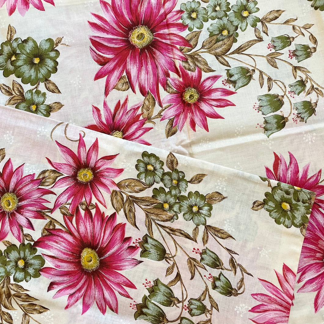 Pair of cotton NEW vintage pillowcases