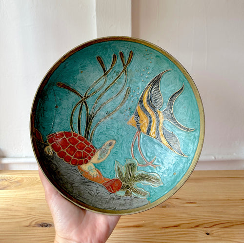 Brass ocean bowl