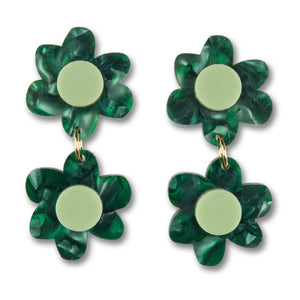 Jolene double flowers earrings