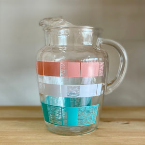 Vintage glass pitcher jug