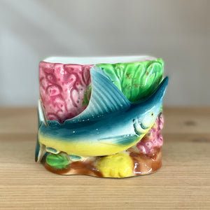 Kitsch marlin fish wall vase