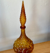 Empoli Amber glass genie bottle