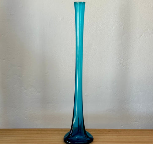 Vintage tall glass vase