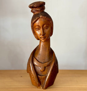 Carved Teak Lady