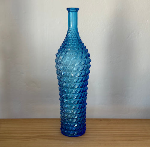 Vintage Empoli art glass genie bottle