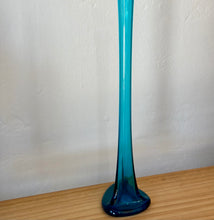 Vintage tall glass vase