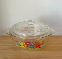 Vintage glass lidded dish