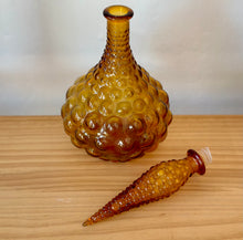 Empoli Amber glass genie bottle