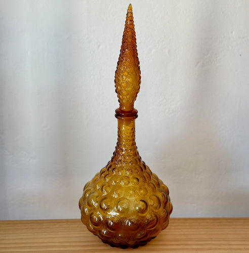 Empoli Amber glass genie bottle