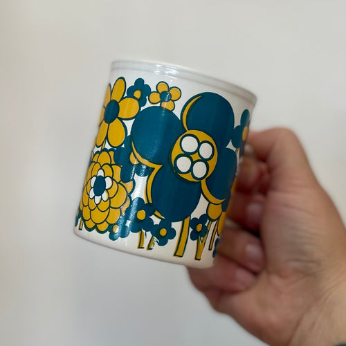 Retro floral Staffordshire mug