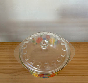 Vintage glass lidded dish