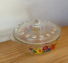 Vintage glass lidded dish