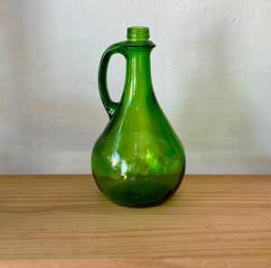 Vintage green glass wine jug