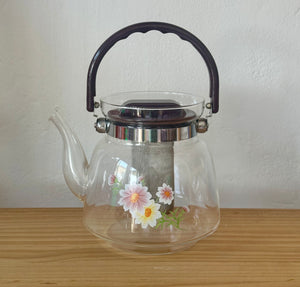 Retro glass tea pot with infuser