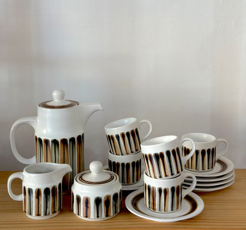 13pc Stoneware Teapot set
