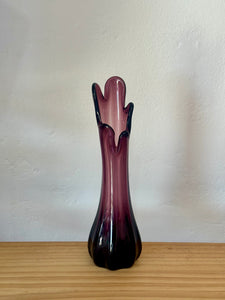 Amethyst 5 finger glass vase - Medium