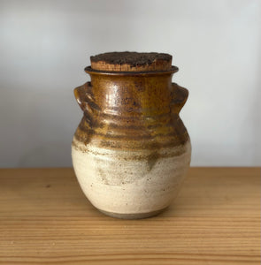 Pottery Jar w/cork lid