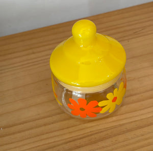 Retro lidded glass jar