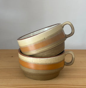 Set of 2 Stoneware Soup Mugs
