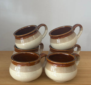 Set of 6 Stoneware Mugs