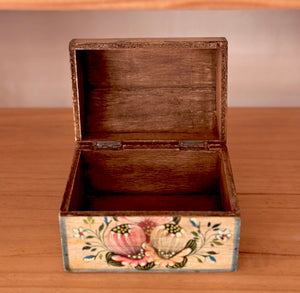 Wooden hand painted box