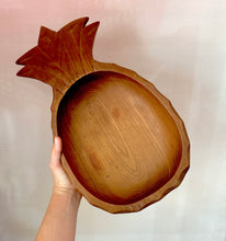 Large wooden pineapple bowl