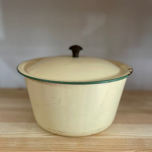 Enamel lidded bowl