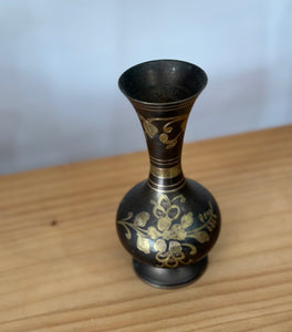 Vintage Black Brass Vase