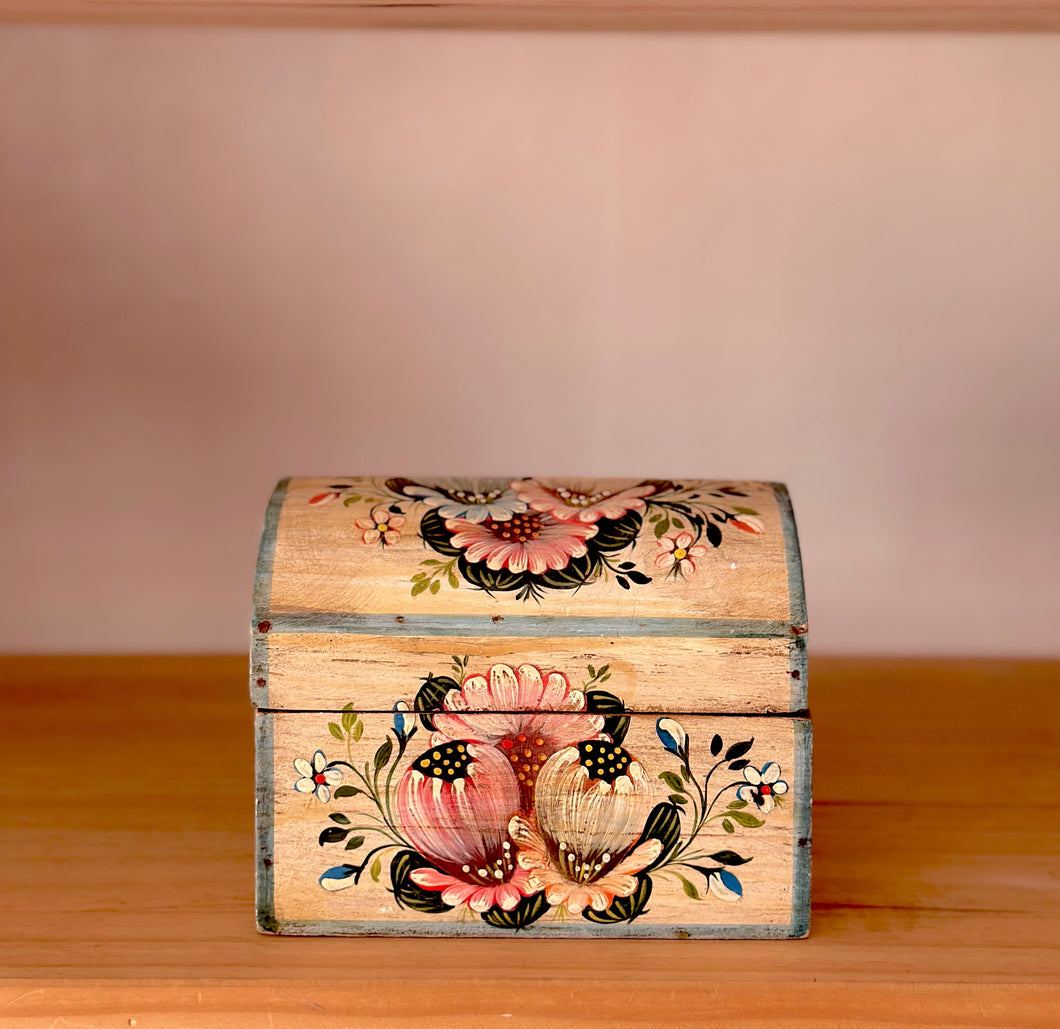 Wooden hand painted box