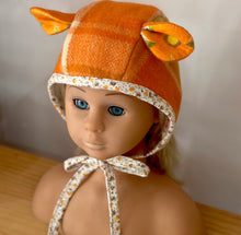 Wool bonnet with ears - SMALL