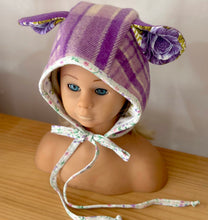 Wool bonnet with ears - Large