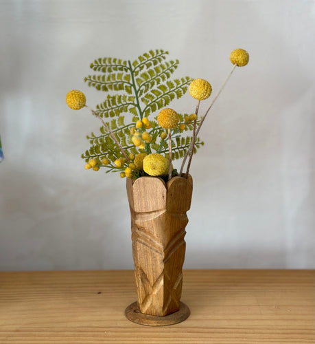 Vintage Wooden Vase