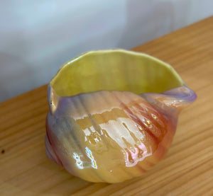 Lustre seashell bowl