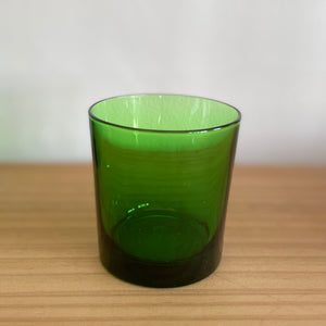 Green glass set of 4