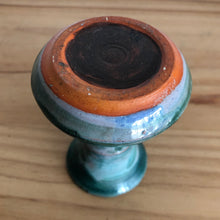 Teal glazed small vase