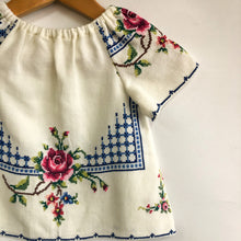 Handmade bespoke vintage embroidered top Small