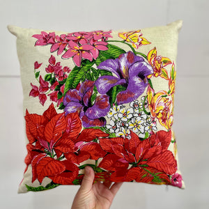 Orchid vintage tea towel cushion cover #13