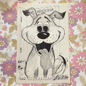 Vintage art print dog