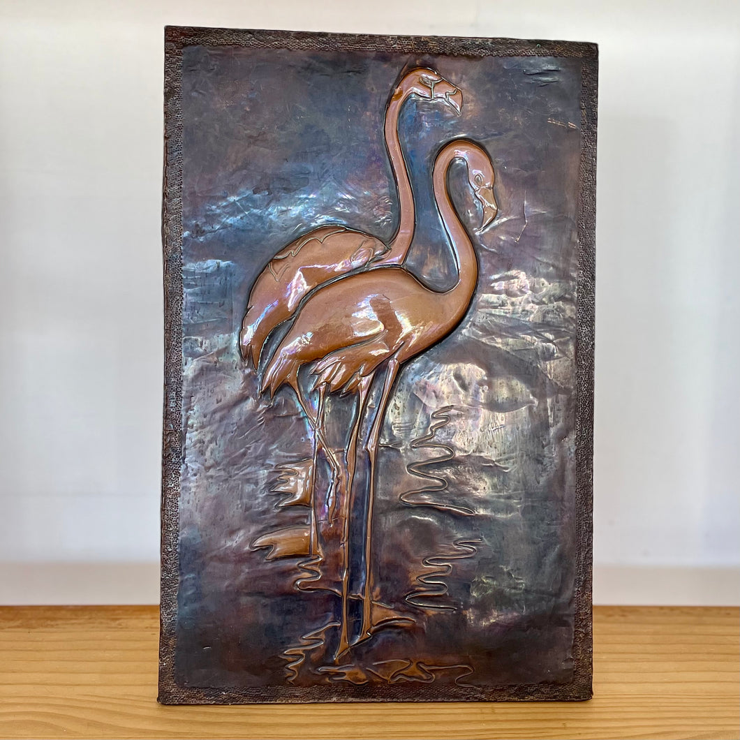 Flamingo copper art