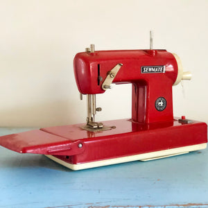 Sewmate vintage tin toy sewing machine