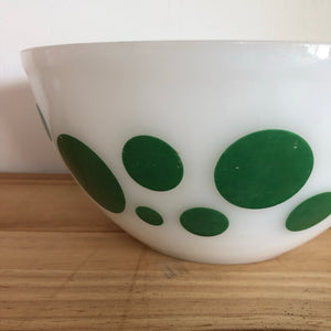 Pyrex green Polka Dot 8 inch bowl