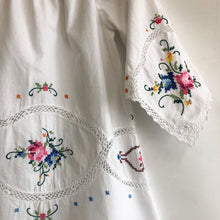 Handmade bespoke vintage embroidered dress Large