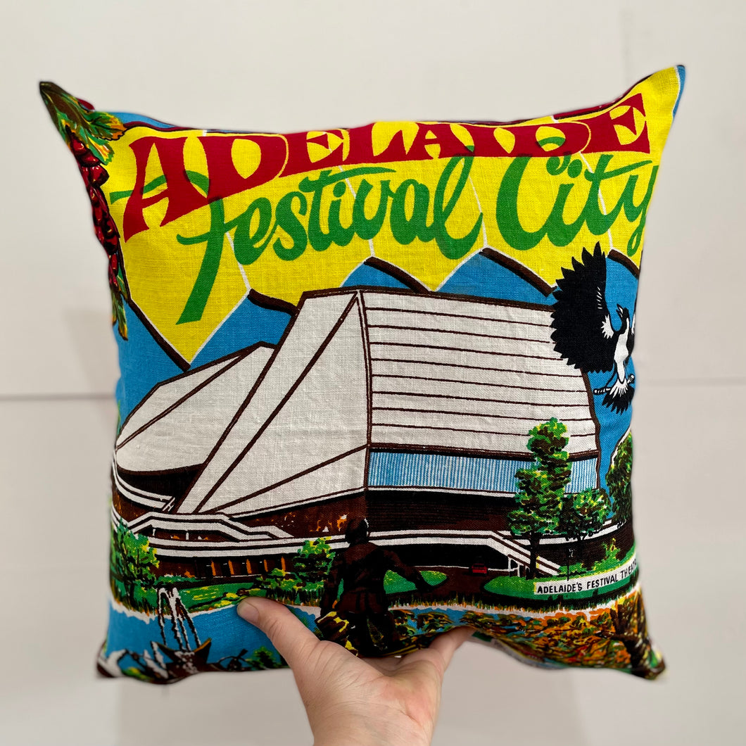 Adelaide Festival City vintage tea towel cushion cover #16