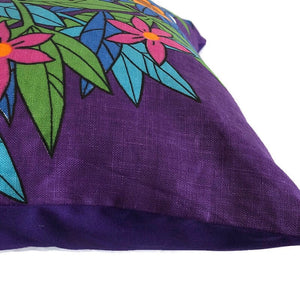Retro floral vintage tea towel cushion cover