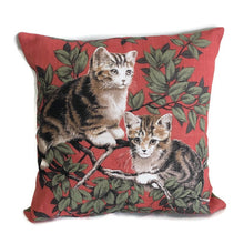 Vintage kittens tea towel cushion cover