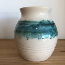Pottery vase teal