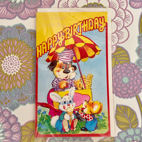 Vintage card #29 To a dear little boy, HAPPY BIRTHDAY