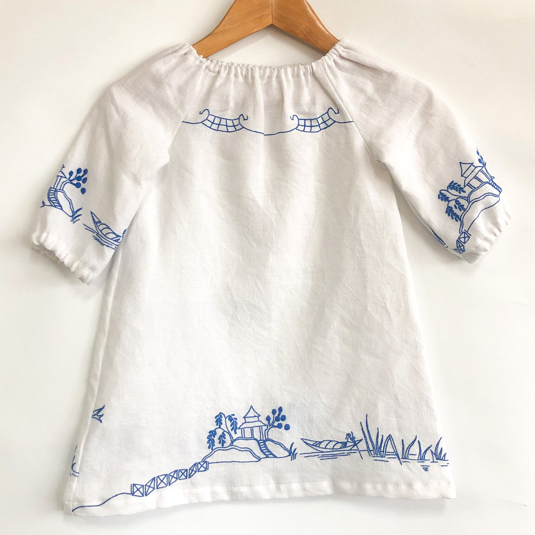 Handmade bespoke vintage embroidered dress Small