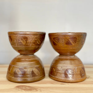 Pottery bowls x 4